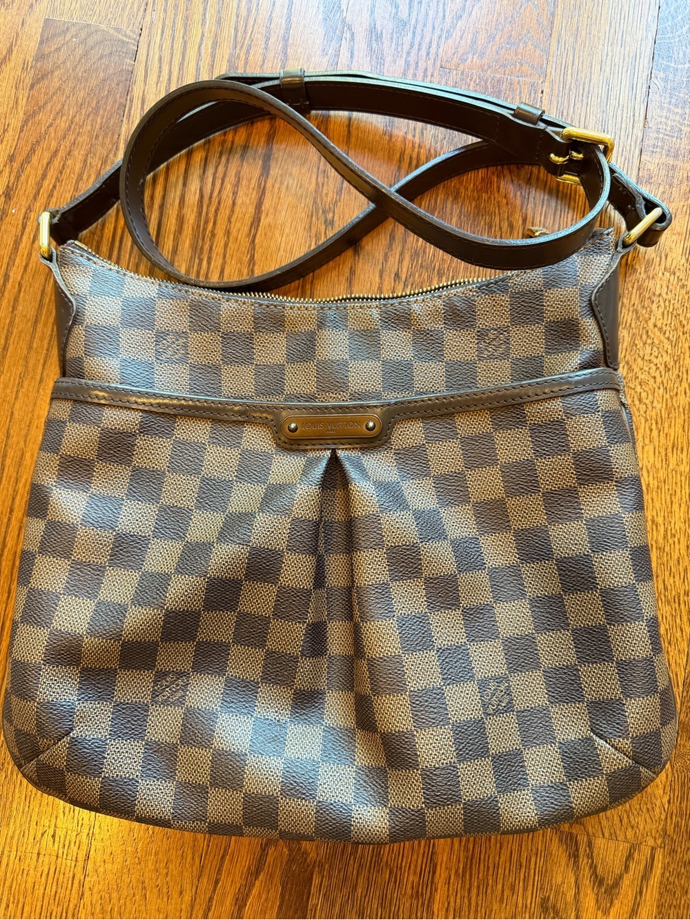 Louis Vuitton Damier Ebene Bloomsbury PM with Gold Accents